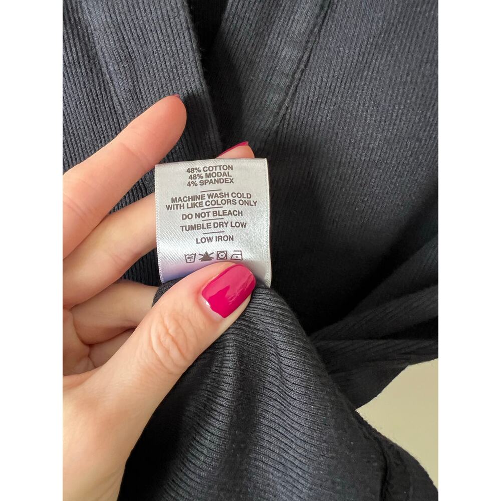 American Giant Women's Luxe Rib Popover Polo Shirt - Picture 5 of 9